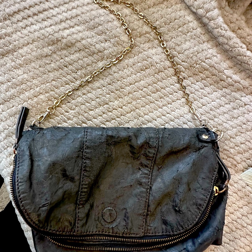 Black Crossbody with gold hardware